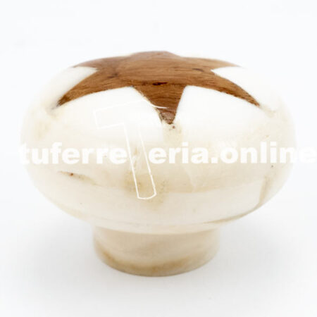 POMO NACAR CON INCRUSTACIÓN MADERA