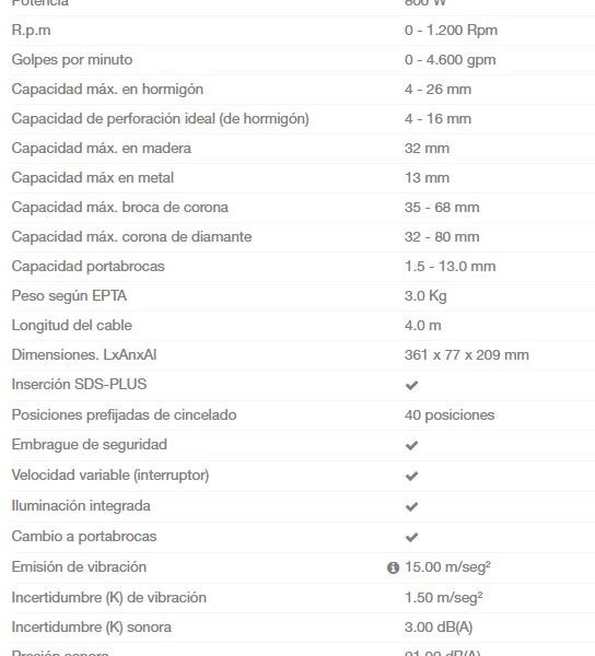 INFORMACIÓN TÉCNICA