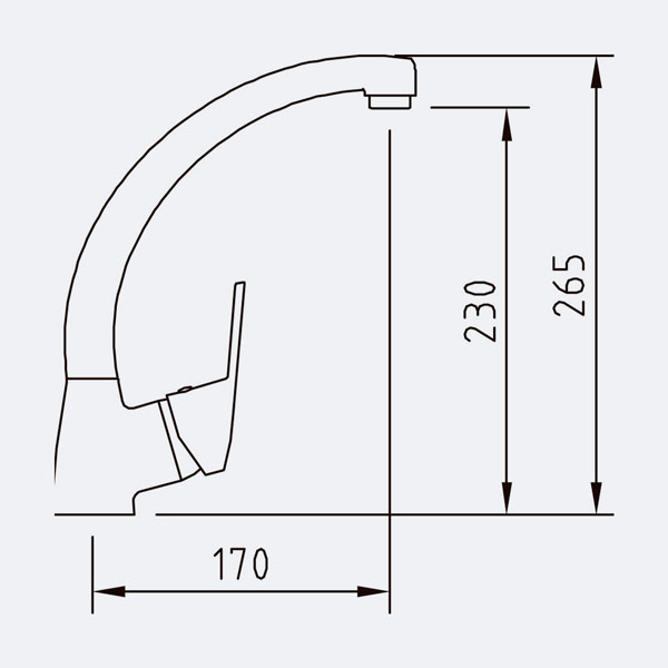 GRIFO-COCINA-S12-CLEVER-MEDIDAS GRIFO-COCINA-S12-CLEVER-MEDIDAS