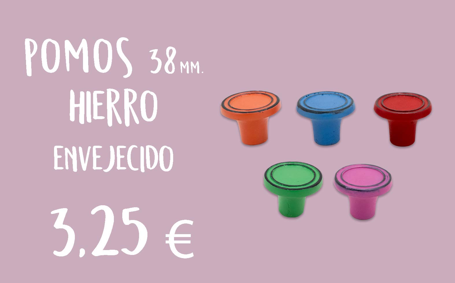 POMOS HIERRO ENVEJECIDO