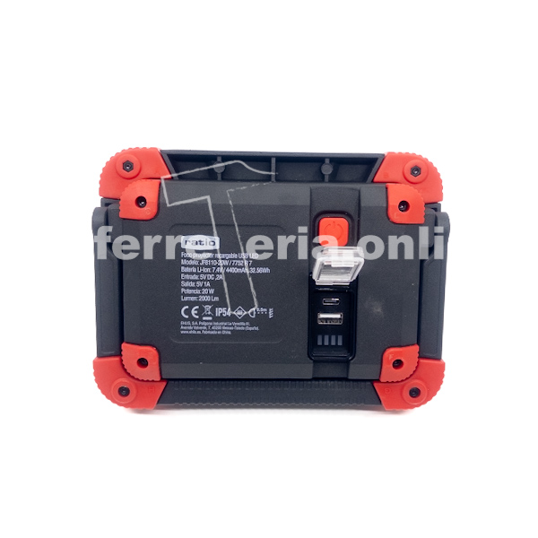 FOCO OBRA RECARGABLE RATIO 10 Y 20 W-CARGA FOCO RECARGABLE RATIO 10 Y 20 W