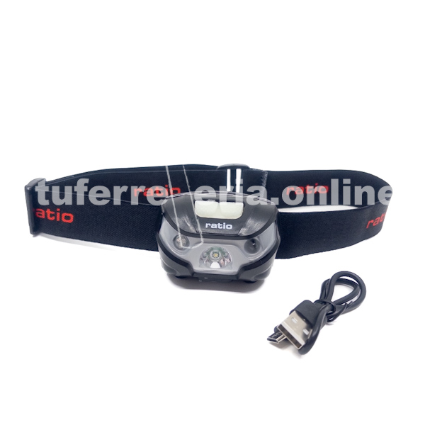 LINTERNA CABEZA RATIO RECARGABLE