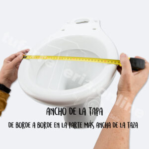 como saber la medida de la tapa del inodoro