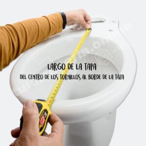 como saber la medida de la tapa del inodoro